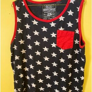 Broken threads America tank top